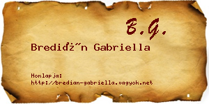 Bredián Gabriella névjegykártya